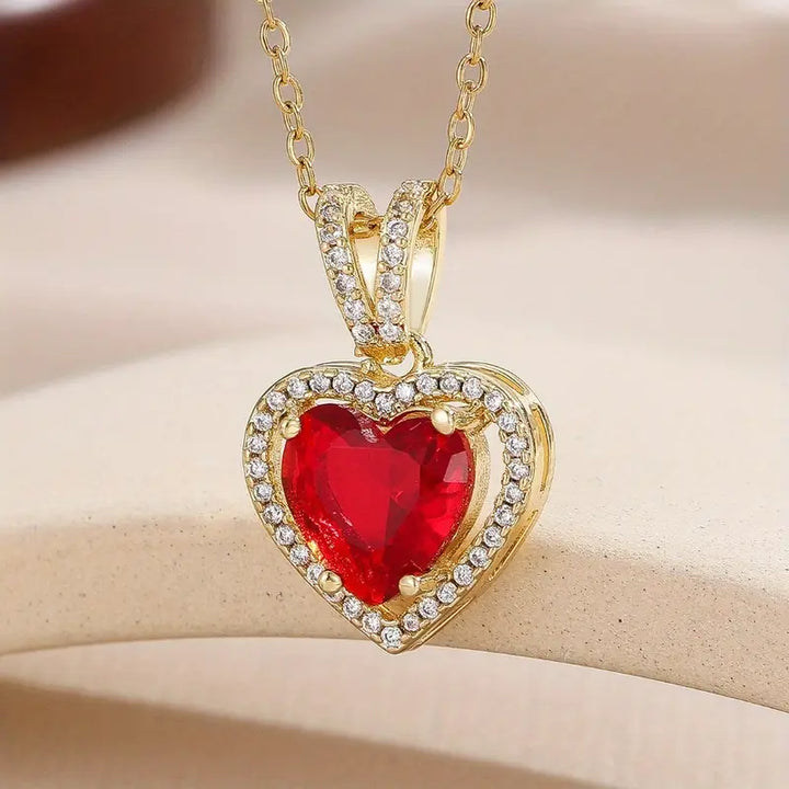 Collana Carmessia Draevyn Ruby - Oro