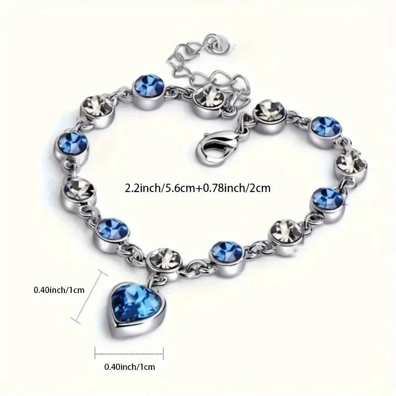 Bracciale Luce del Cuore Marino | Oro Bianco