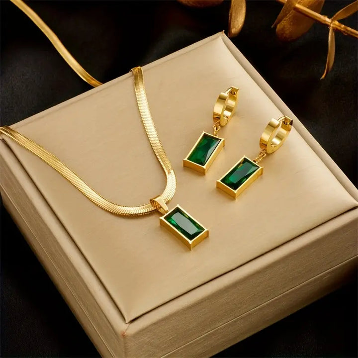 Set di gioielli Iselotte Verdain in smeraldo | Oro