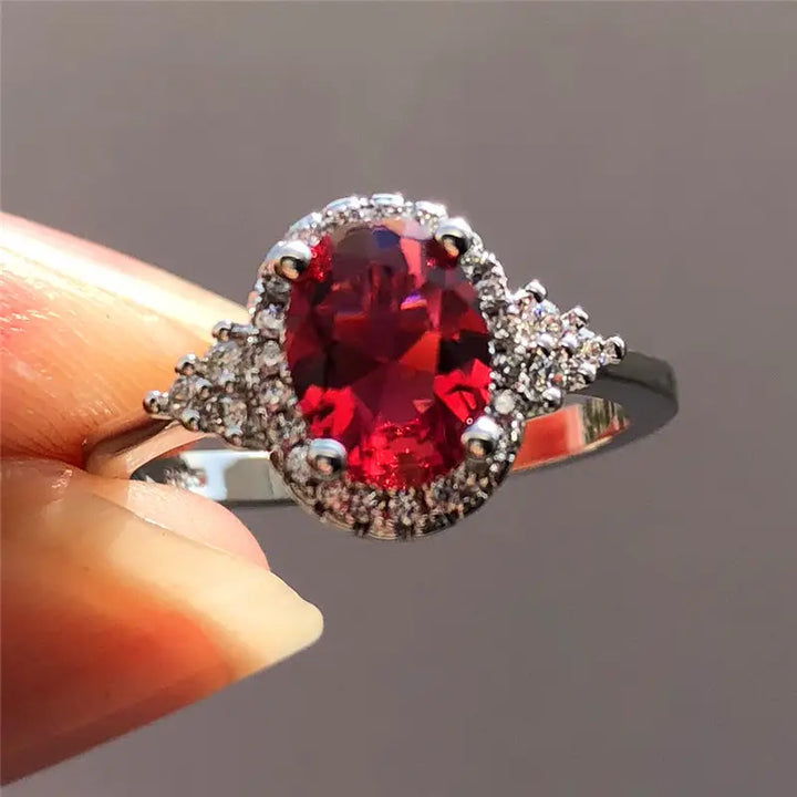 Anello Kirelle Emberlain Rubino - Tonalità Argento