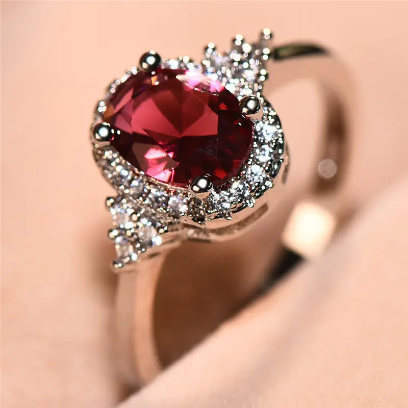 Anello Kirelle Emberlain Rubino - Tonalità Argento
