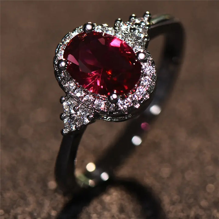 Anello Kirelle Emberlain Rubino - Tonalità Argento
