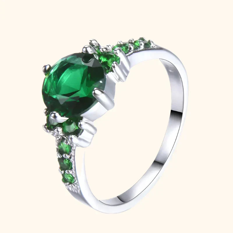 Anello in smeraldo Celia Ferrowyn | Tonalità argento