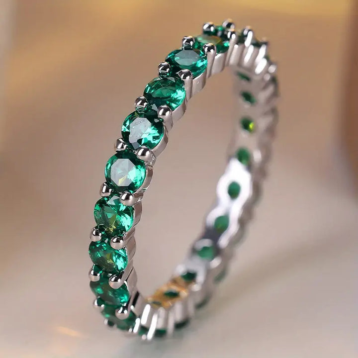 Anello Luneth Ardenelle in Smaraldo | Tonalità Argento