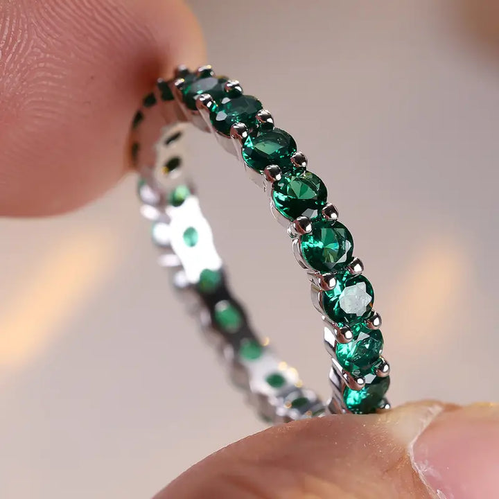 Anello Luneth Ardenelle in Smaraldo | Tonalità Argento