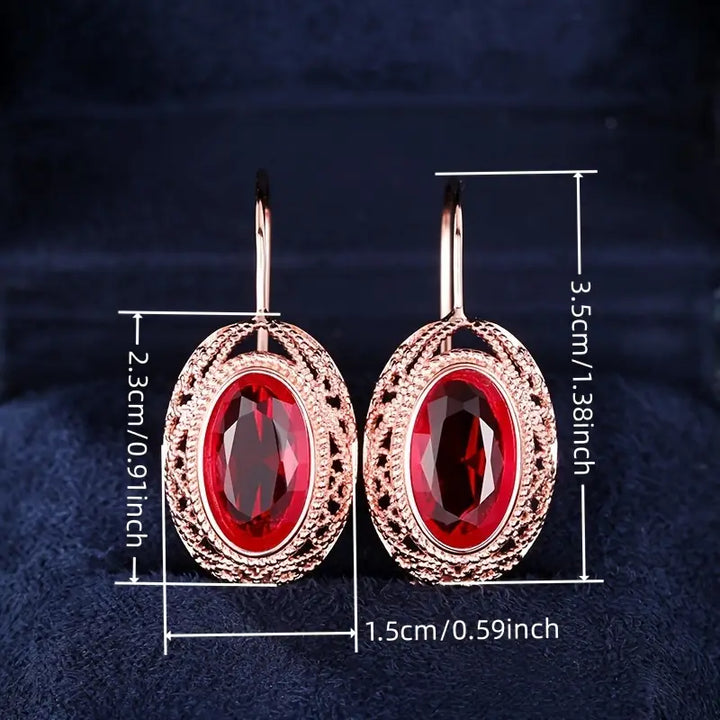 Orecchini Talessia Rougefort Ruby - Oro Rosa