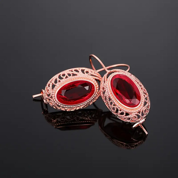 Orecchini Talessia Rougefort Ruby - Oro Rosa
