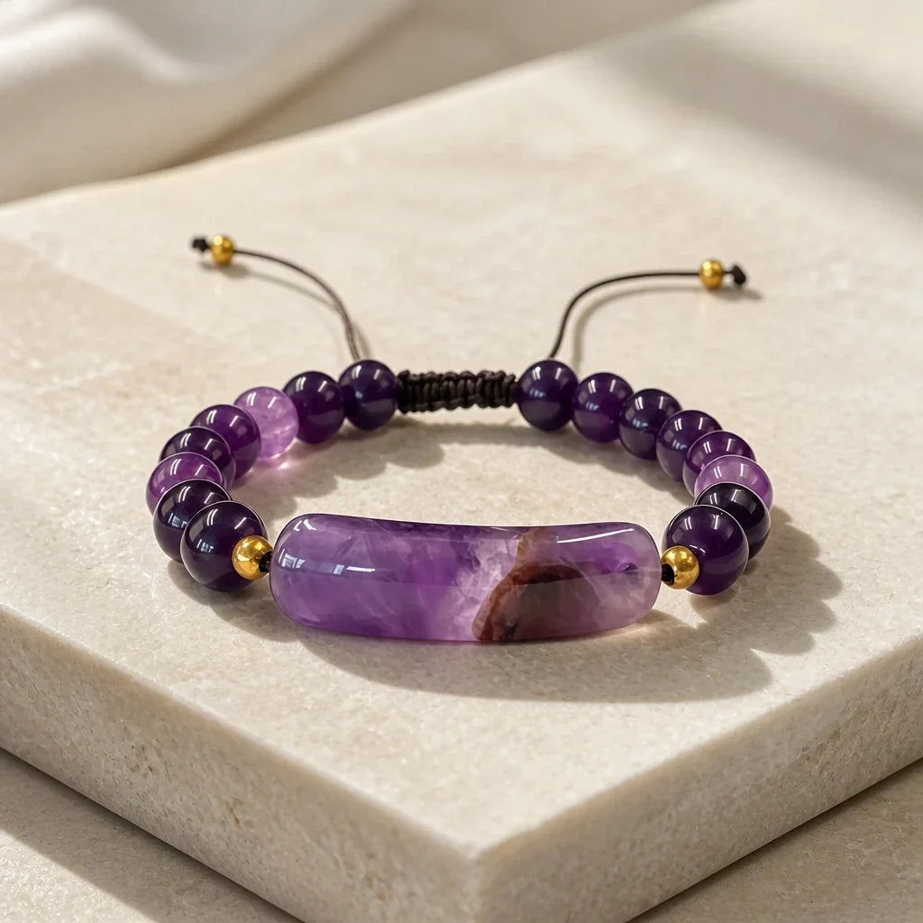 Bracciale classico regolabile in perle