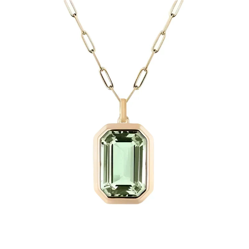 Collana Sarina Elowen in smeraldo | Colore oro