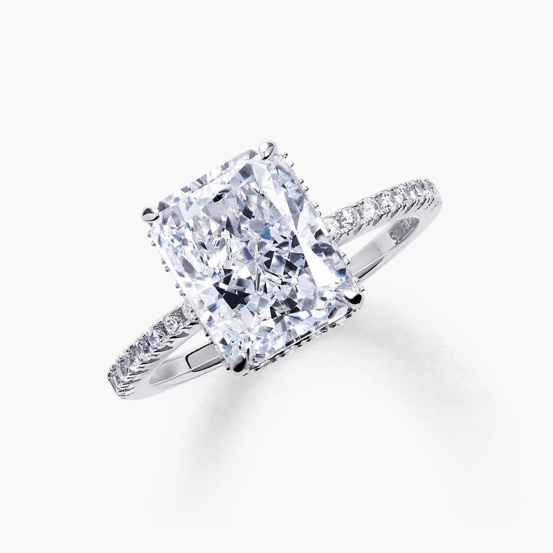 Anello solitario di diamante reale