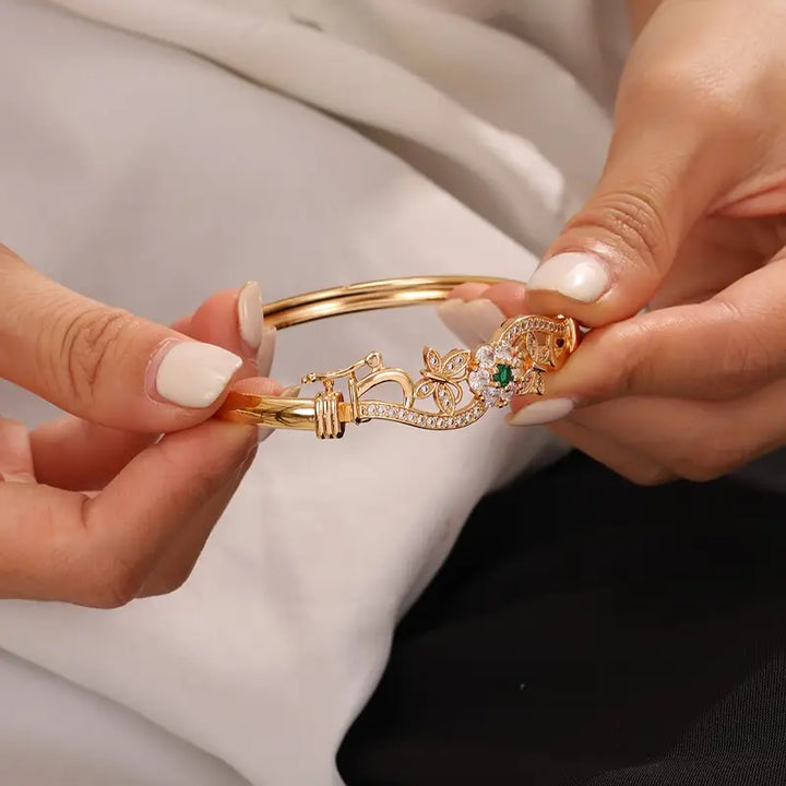 Bracciale Isla Beaumont in smeraldo | Tonalità oro