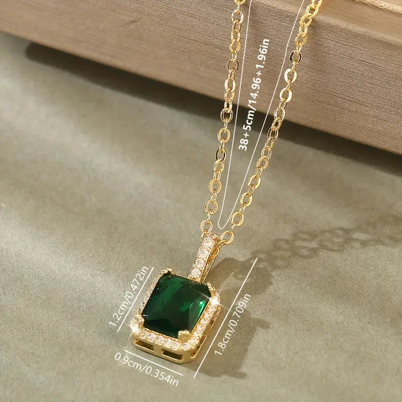 Collana Zarela Fontayne in Smaraldo | Tonalità Oro