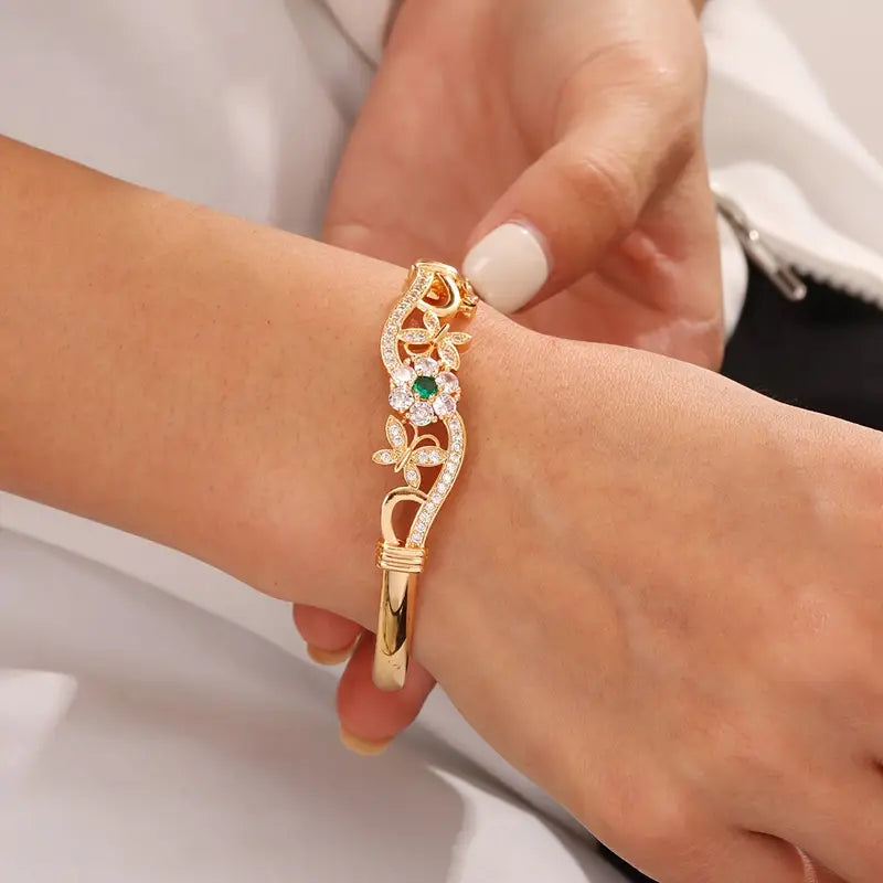 Bracciale Isla Beaumont in smeraldo | Tonalità oro
