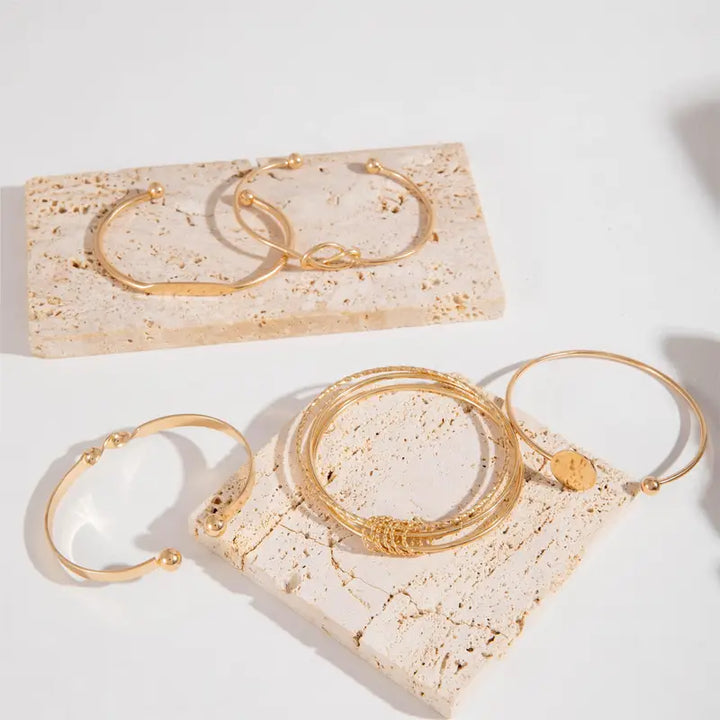 Set bracciale Eleganza Intrecciata | Oro