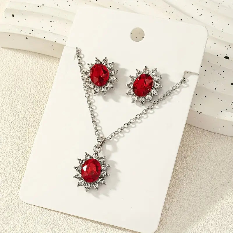 Set di gioielli Katya Ruberyn Ruby - Colore Argento