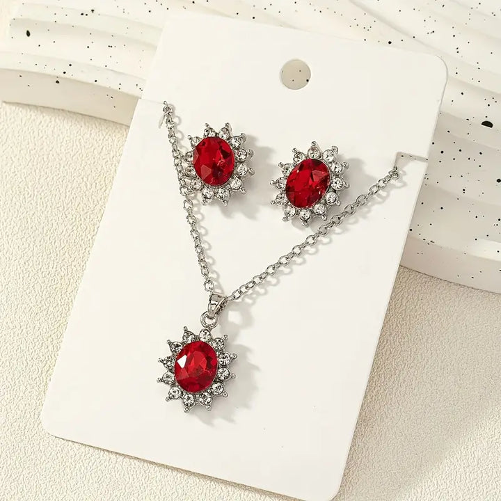 Set di gioielli Katya Ruberyn Ruby - Colore Argento