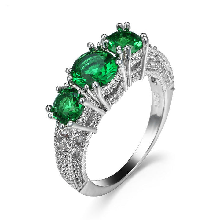 Anello Serilda Wynloren in Smeraldo | Tonalità Argento