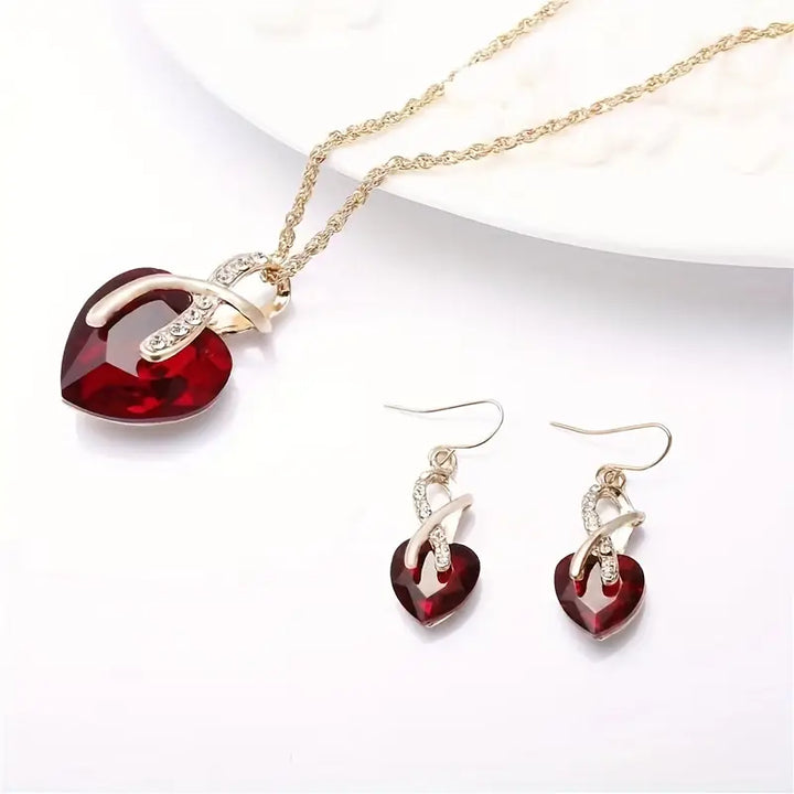 Set di Gioielli Tavira Ardelynne Ruby - Dorato