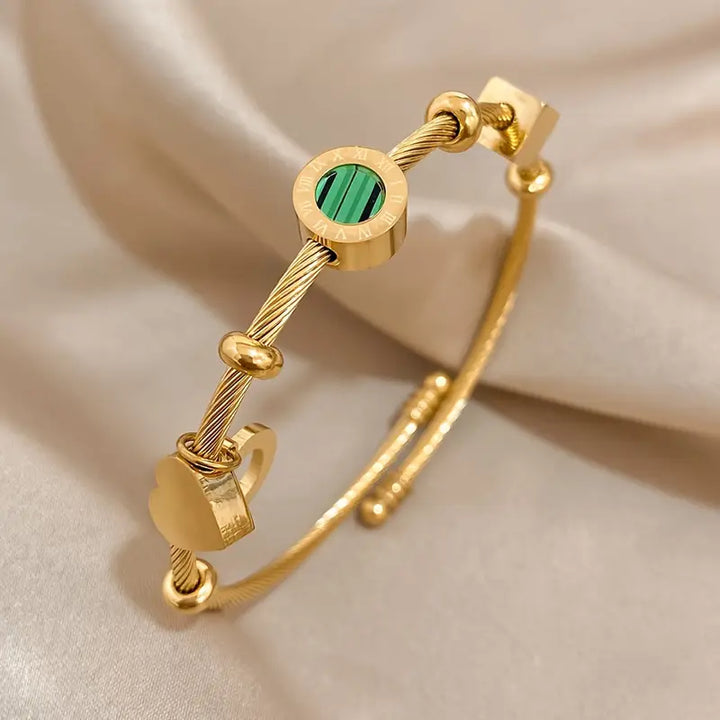 Bracciale Emerence Rousseau in smeraldo | Oro