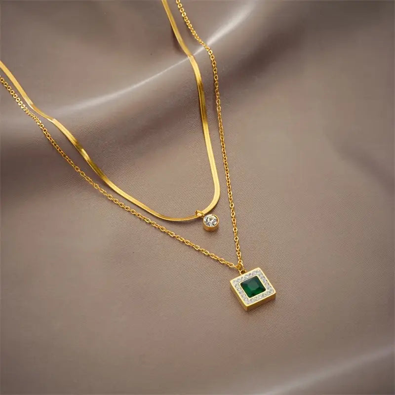 Collana Tirena Valeure in smeraldo | Tonalità oro