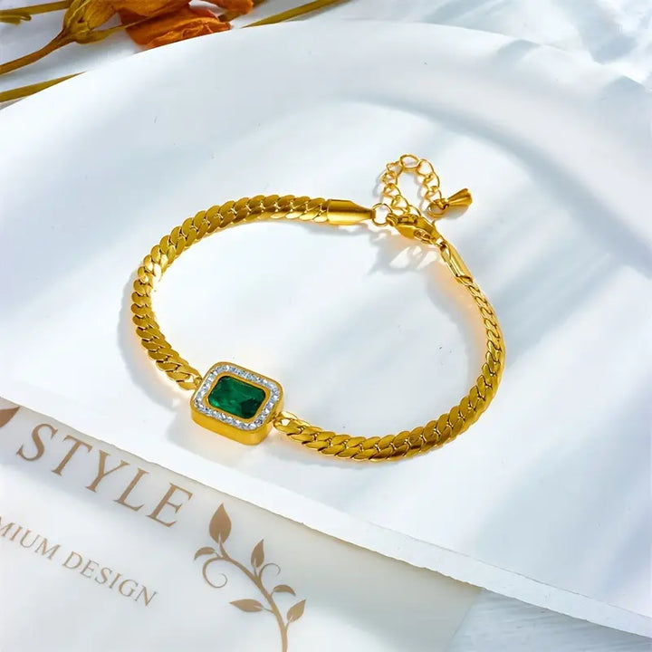 Bracciale Orielle Verdaska in Smaraldo | Tonalità Oro