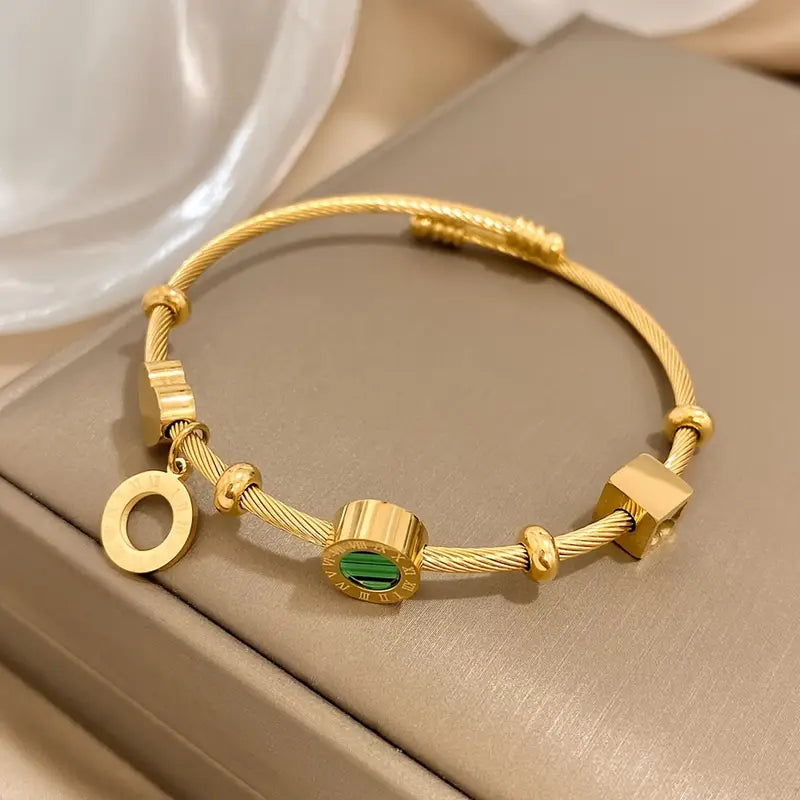 Bracciale Emerence Rousseau in smeraldo | Oro