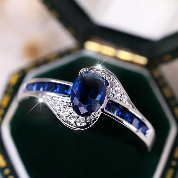 Anello Wave in Zaffiro | Tonalità Argento