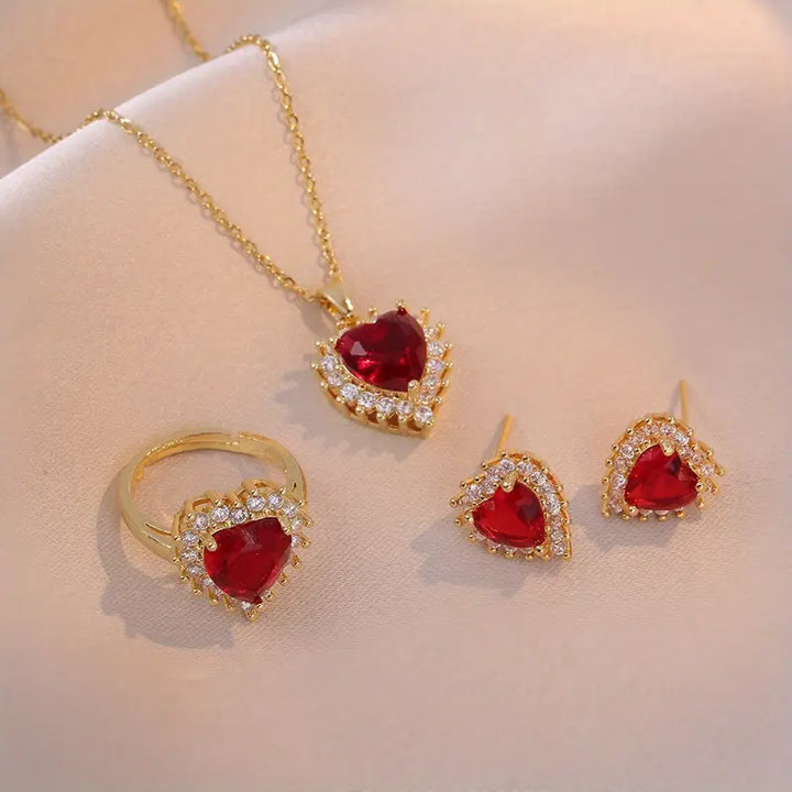 Set di Gioielli Anavelle Roubella in Rubino - Oro