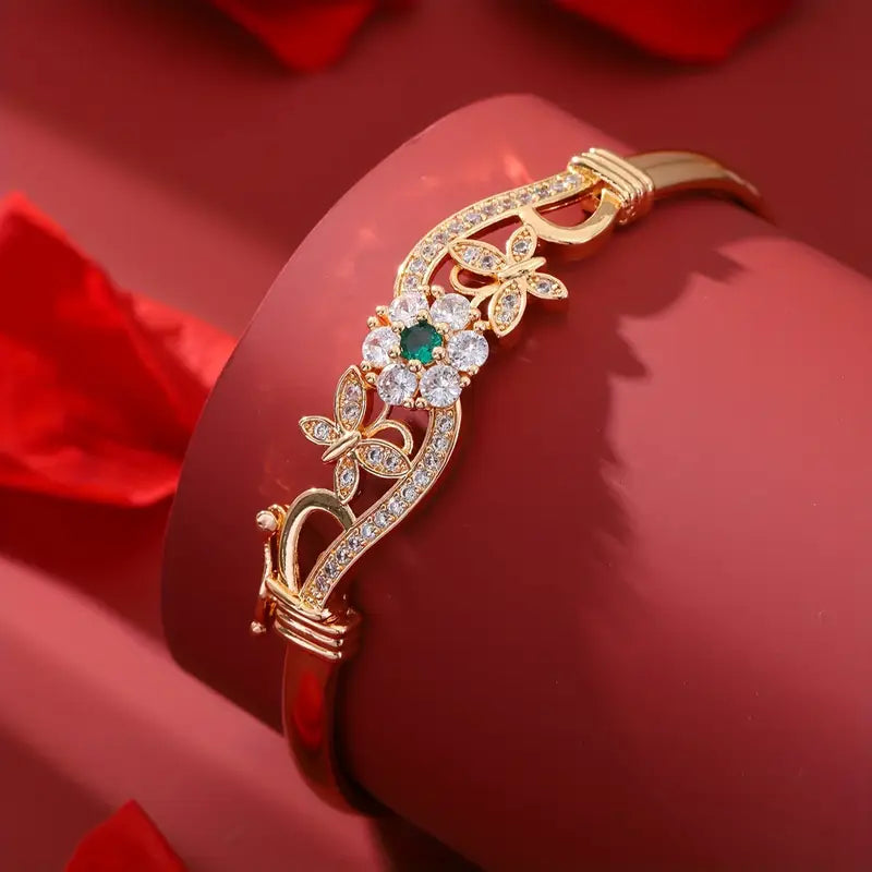 Bracciale Isla Beaumont in smeraldo | Tonalità oro