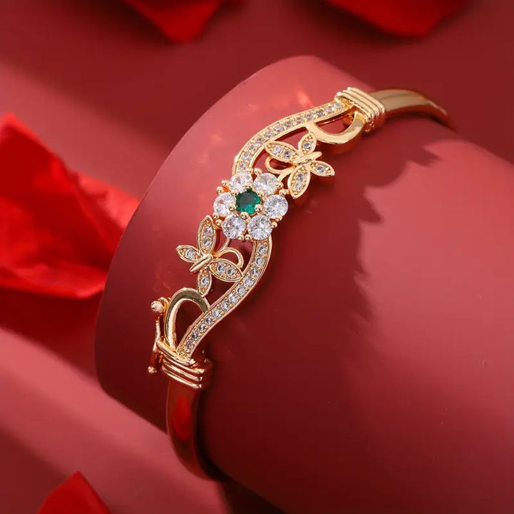 Bracciale Isla Beaumont in smeraldo | Tonalità oro