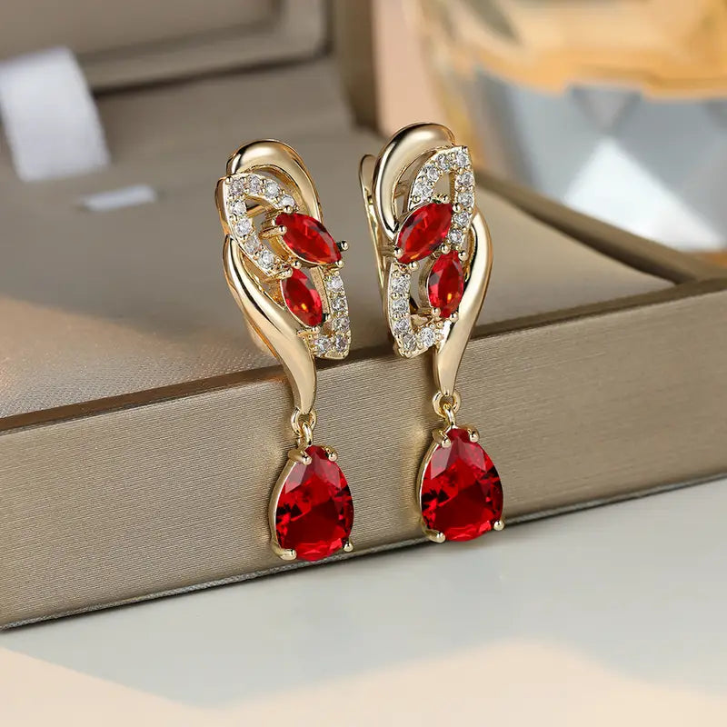 Orecchini Saphara Cindorelle Ruby - Dorati
