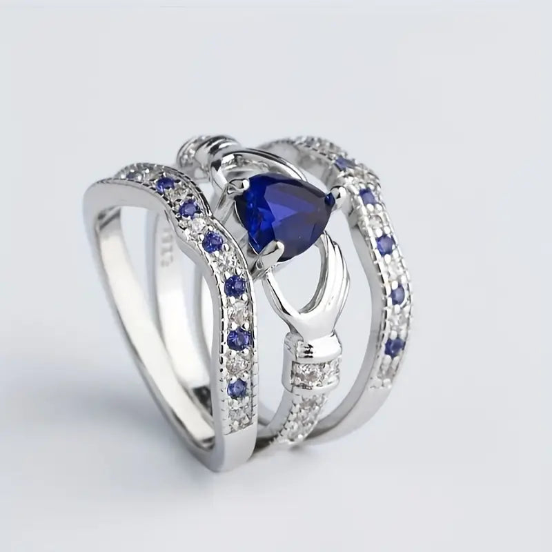 Set di Anelli di Lusso Azura Eterni | Tonalità Argento
