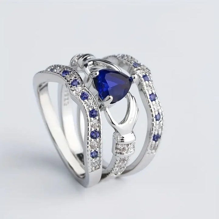 Set di Anelli di Lusso Azura Eterni | Tonalità Argento