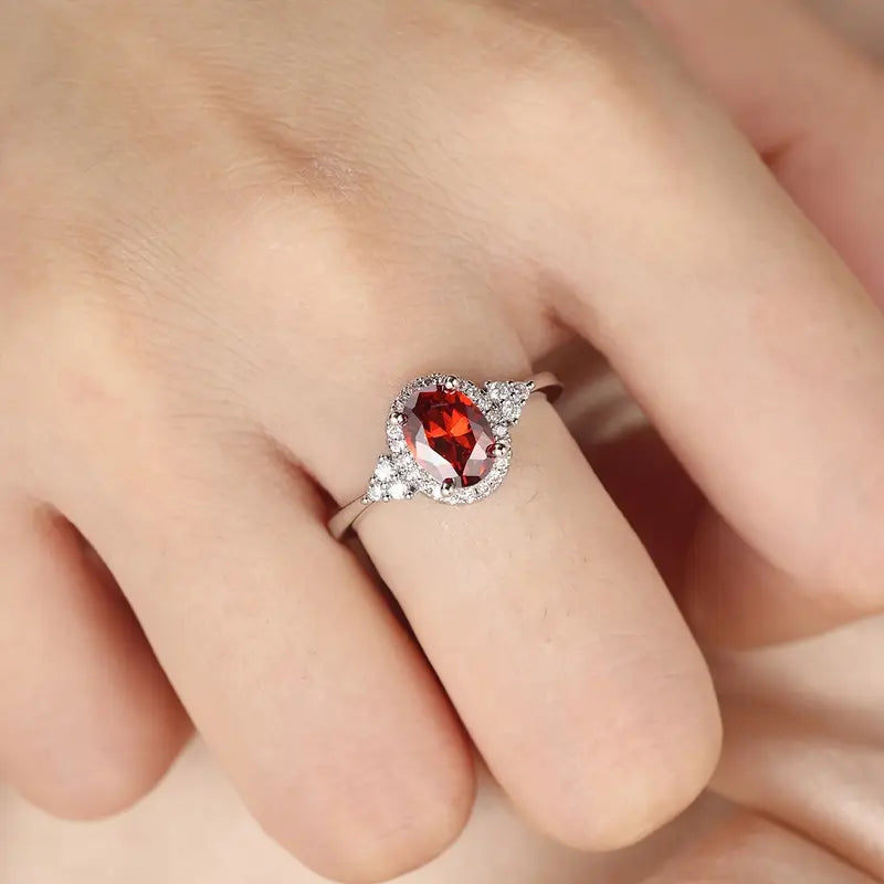 Anello Kirelle Emberlain Rubino - Tonalità Argento
