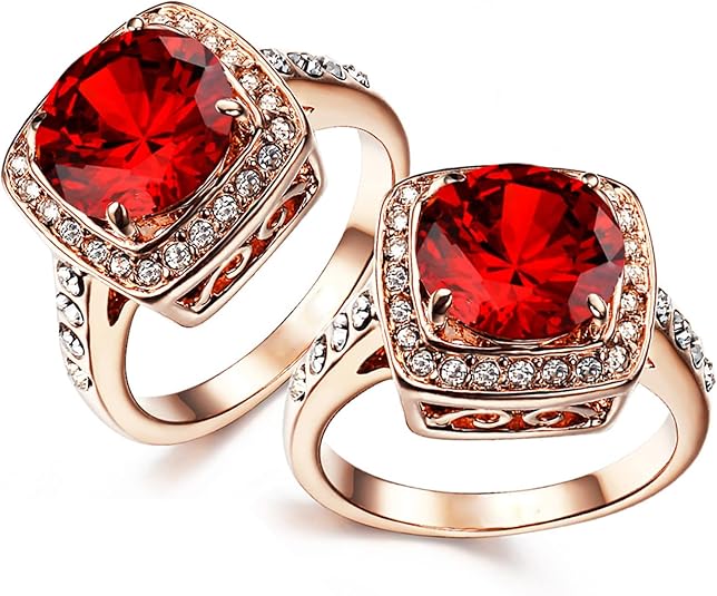 Anello Halo Rubino Straordinario - Oro Rosa