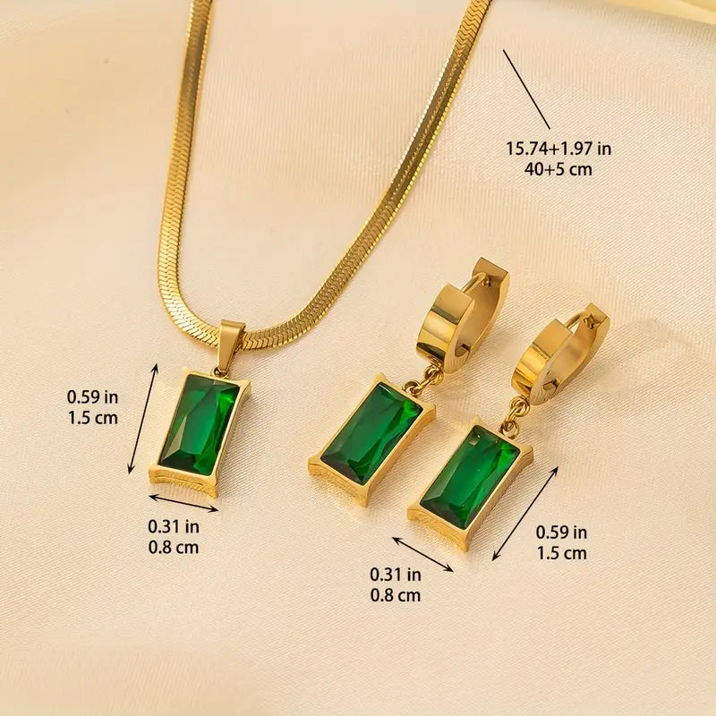 Set di gioielli Iselotte Verdain in smeraldo | Oro