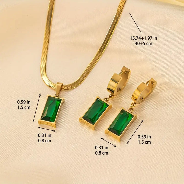 Set di gioielli Iselotte Verdain in smeraldo | Oro