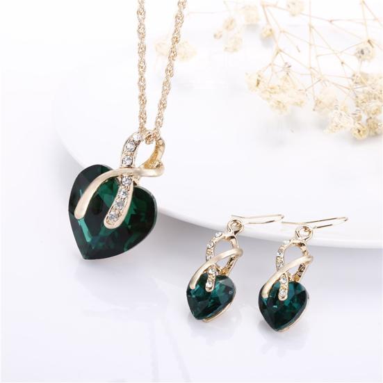 Set di Gioielli Selena Marisse in Smaraldo | Colore Oro