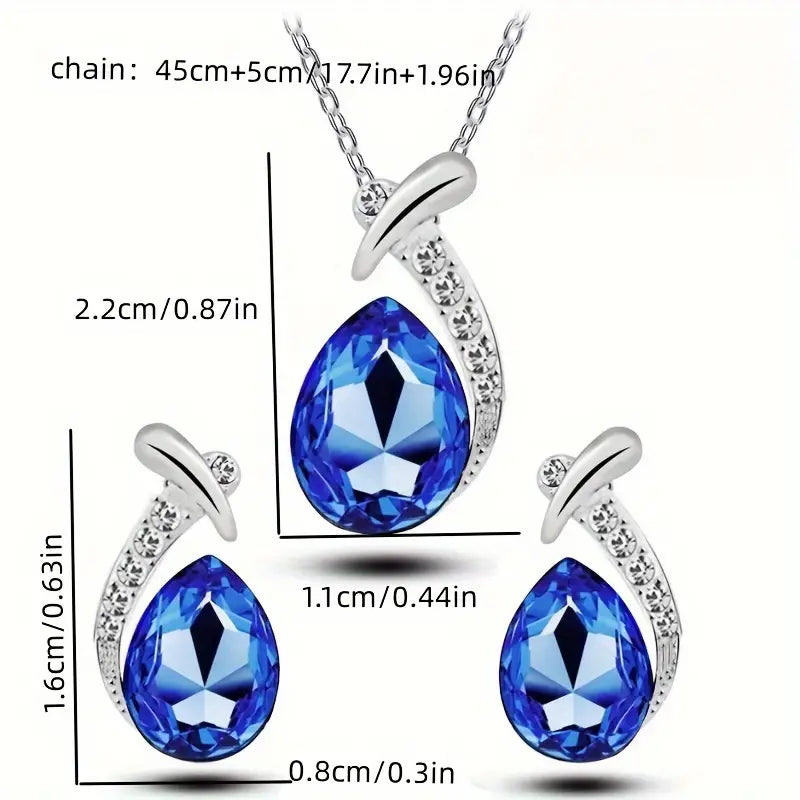 Set di Gioielli Eleganza Sirena Classica | Colore Argento