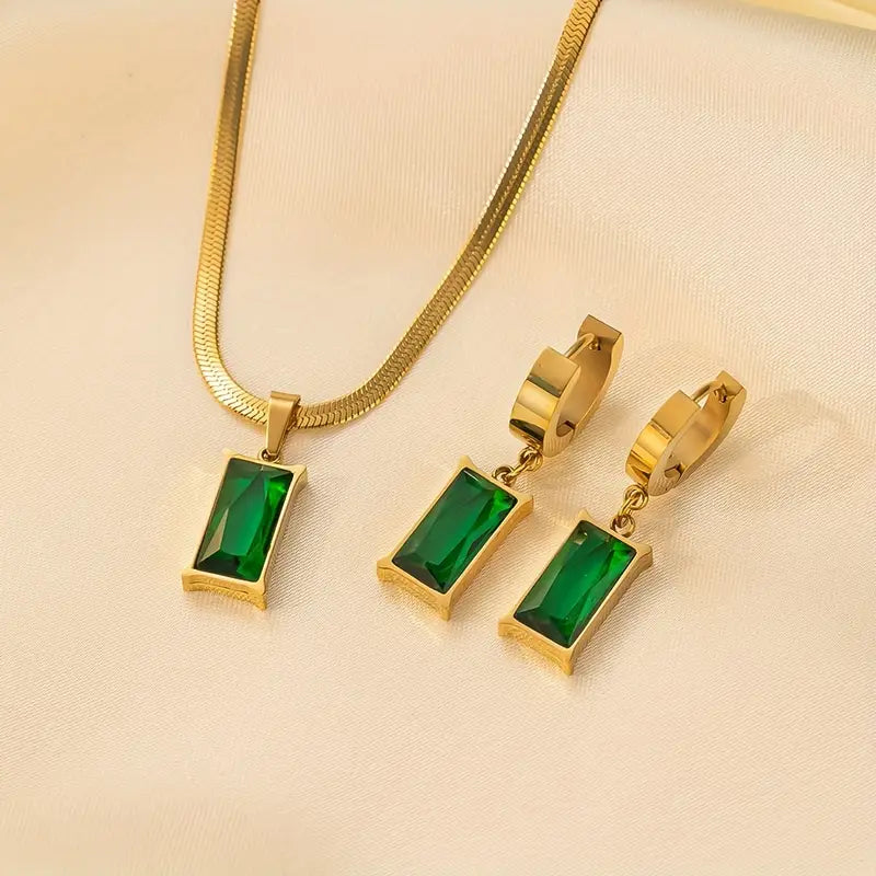 Set di gioielli Iselotte Verdain in smeraldo | Oro