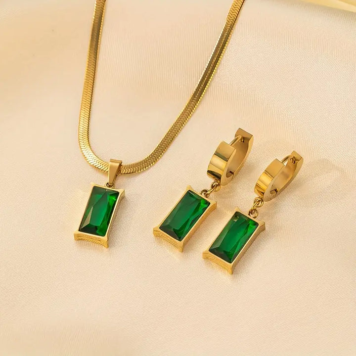 Set di gioielli Iselotte Verdain in smeraldo | Oro