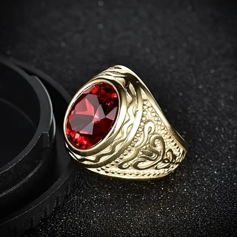 Anello Ravelle Sangris Ruby - Tonalità Oro