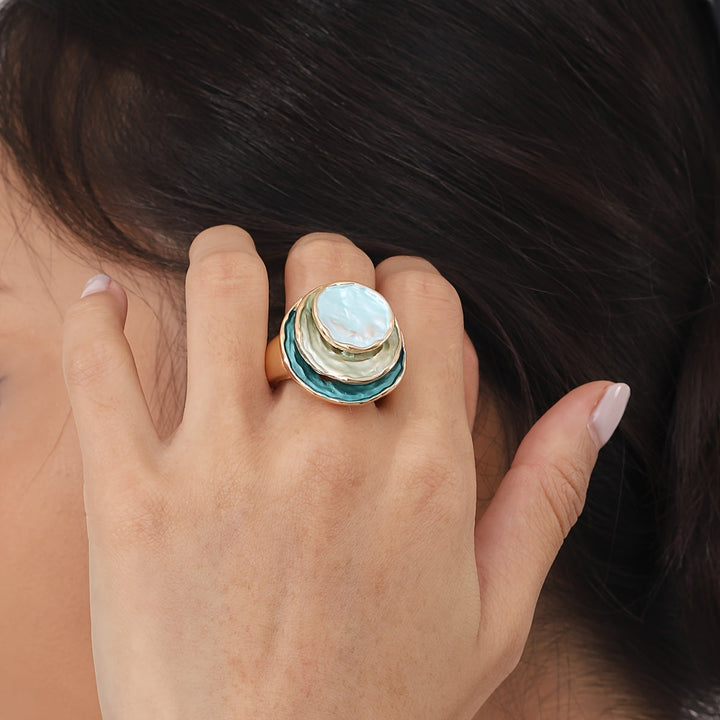 Anello boho triplo smaltato