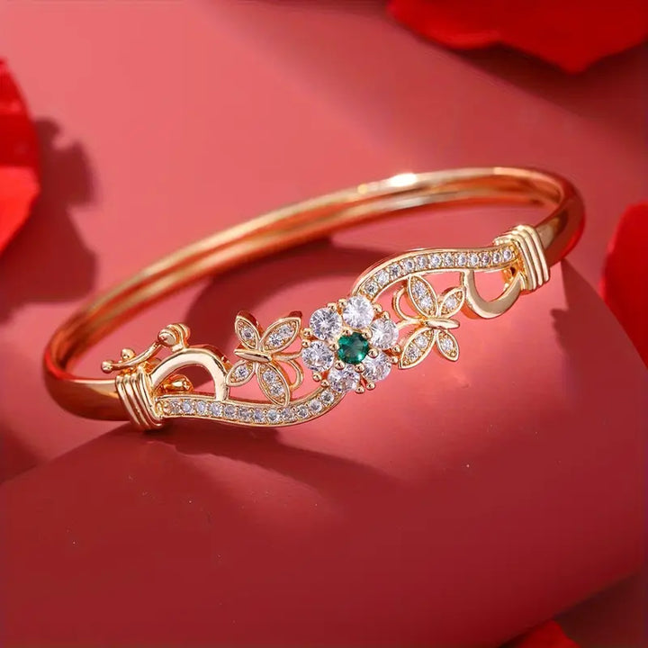 Bracciale Isla Beaumont in smeraldo | Tonalità oro