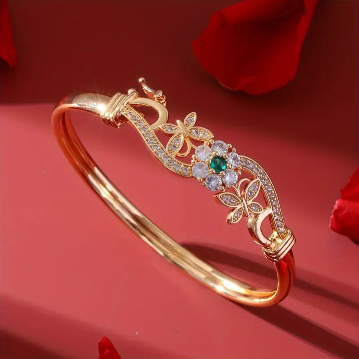Bracciale Isla Beaumont in smeraldo | Tonalità oro