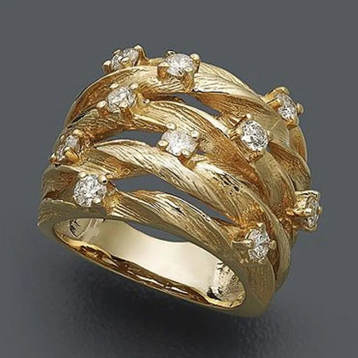 Anello boho dorato