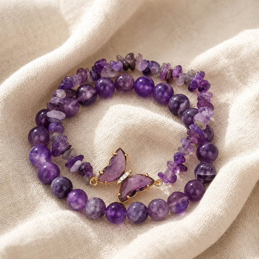 Set bracciale di perline con farfalle
