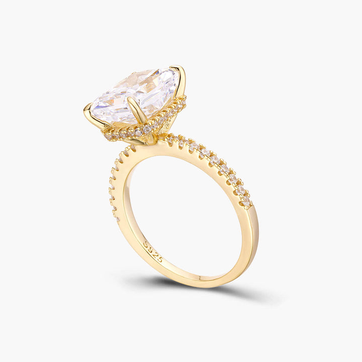 Anello solitario di diamante reale