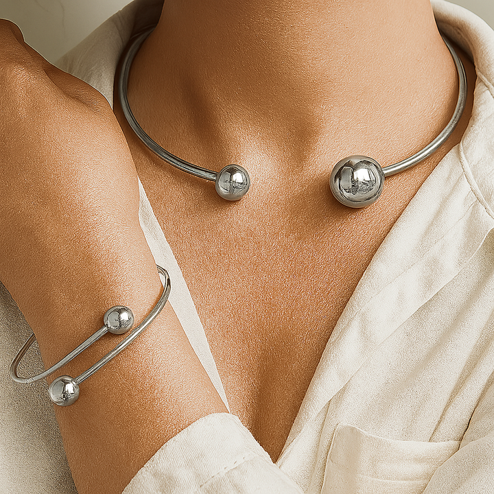 Set minimalista di collana e bracciale | Oro