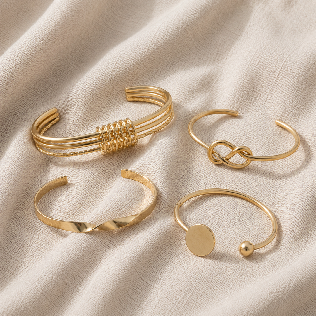 Set bracciale Eleganza Intrecciata | Oro